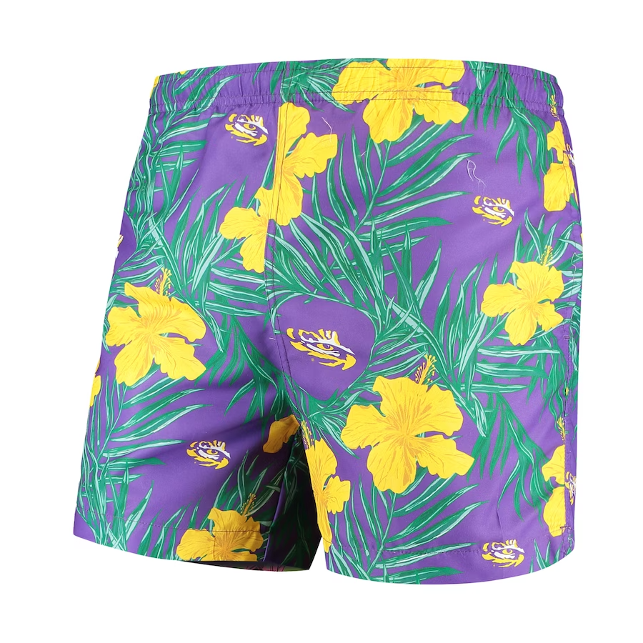 FOCO Louisiana State University LSU Floral Island Palm Swim Trunks Men's Size XL