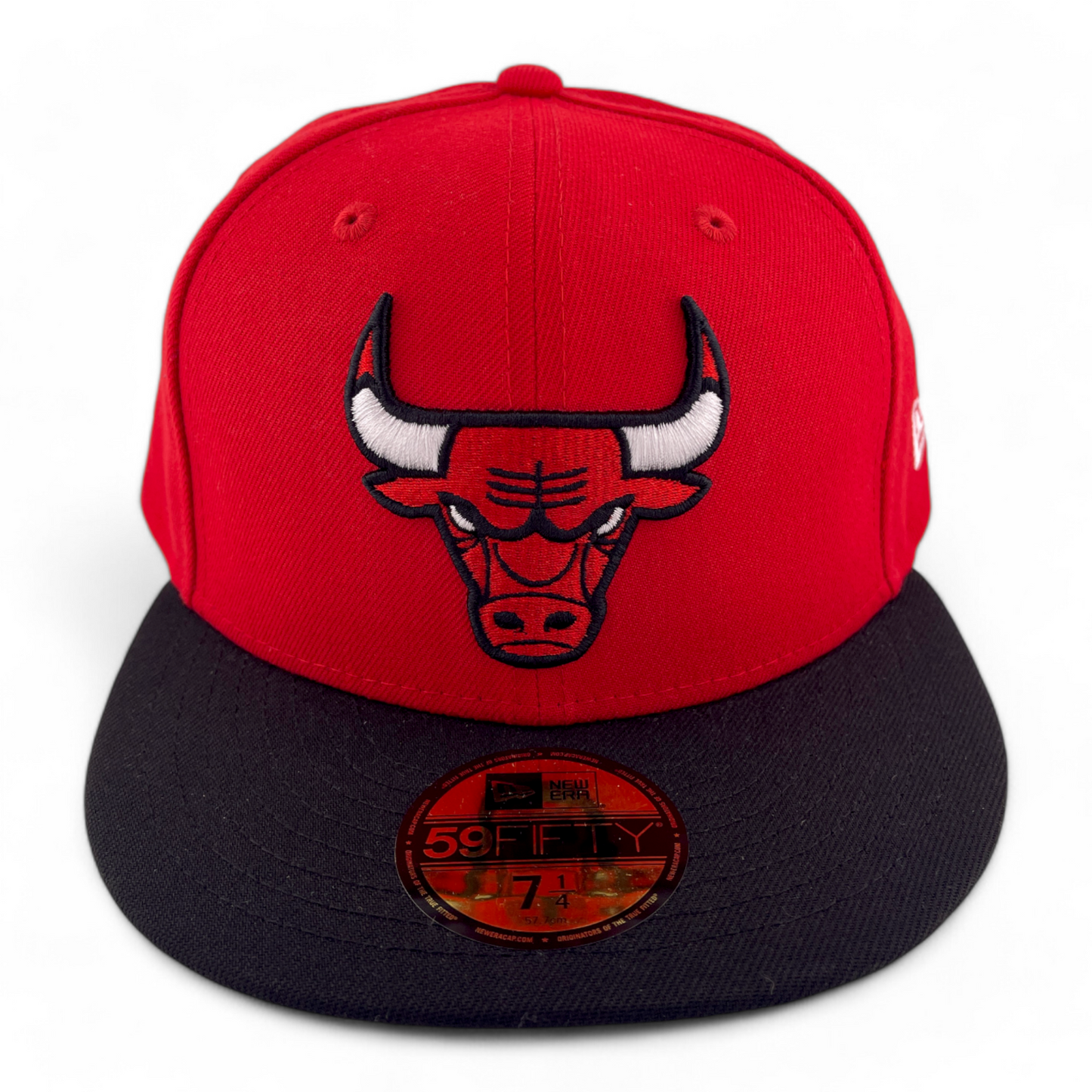 New Era Chicago Bulls NBA Team Classic Bull Logo Red 59Fifty Fitted Hat Cap