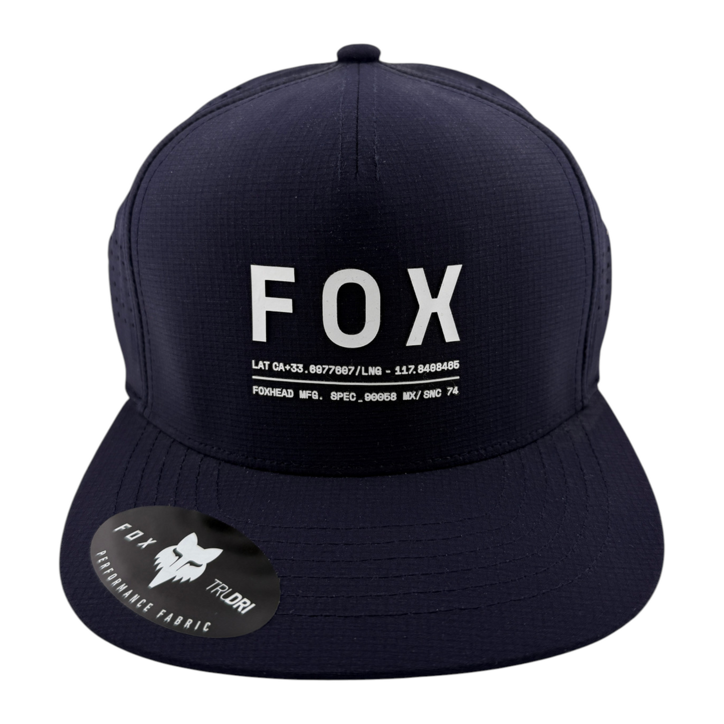 Fox Racing Non Stop Tech Logo Sport A-Frame Navy Adjustable Snapback Hat Cap