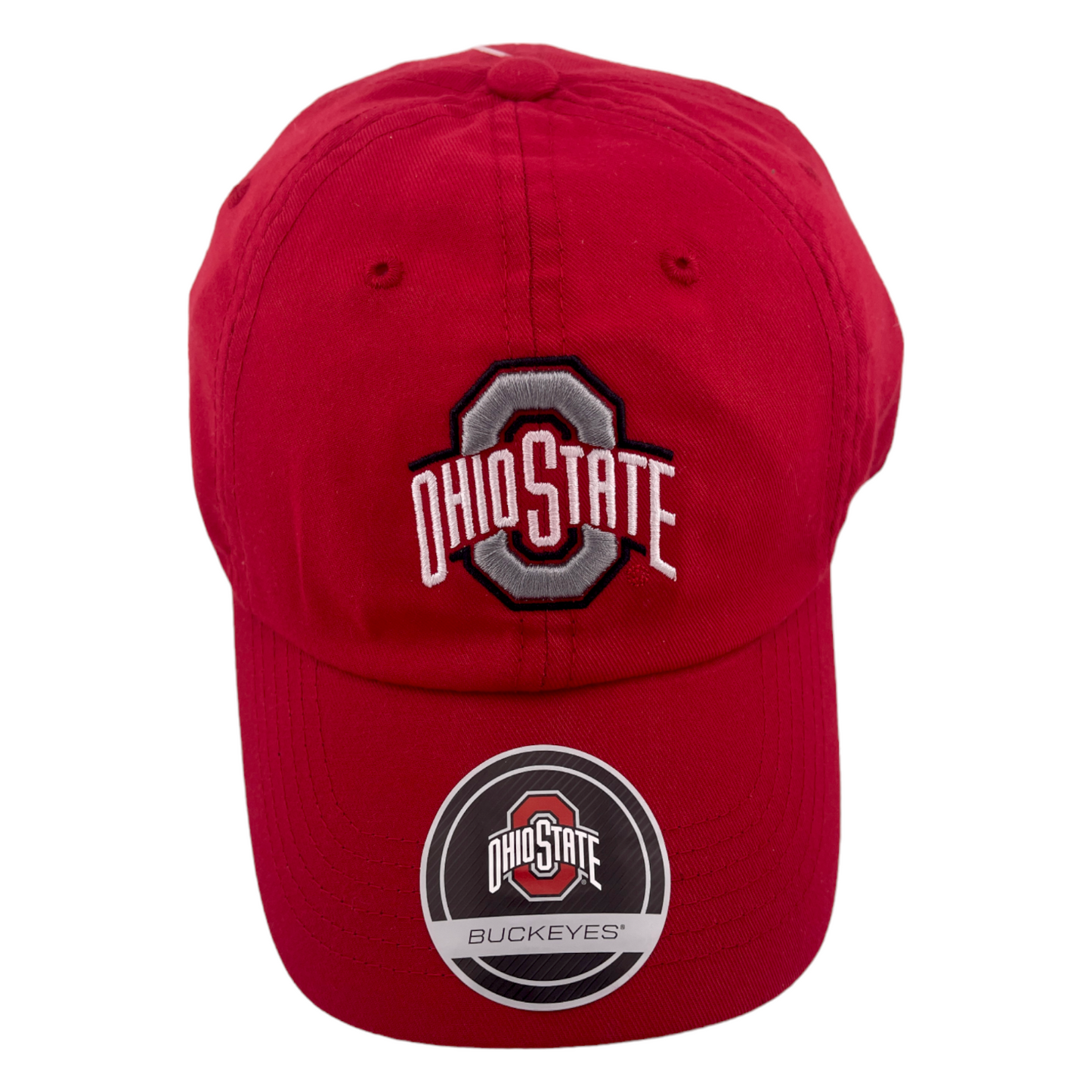 Ohio State University Buckeyes NCAA Ohio State Logo Red Adjustable Dad Hat Cap