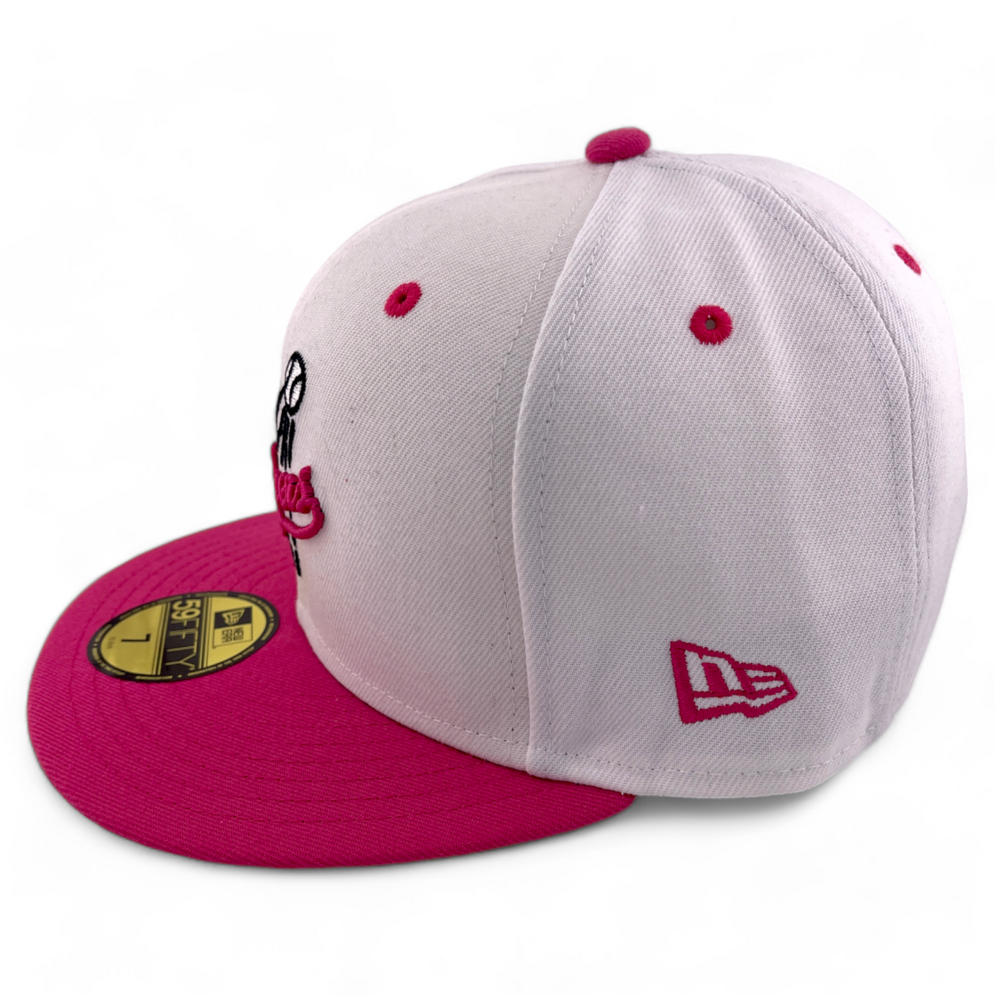 New Era Los Angeles Dodgers MLB Pink/White Exclusive Pack 59Fifty Fitted Hat Cap