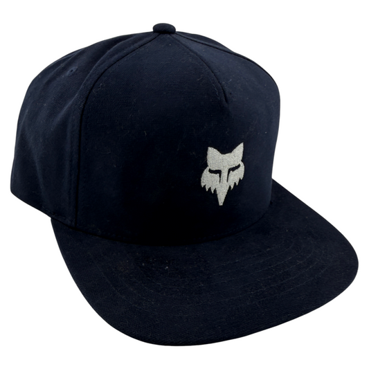 Fox Racing Fox Head Logo Navy Blue/Silver A-Frame Adjustable Snapback Hat Cap