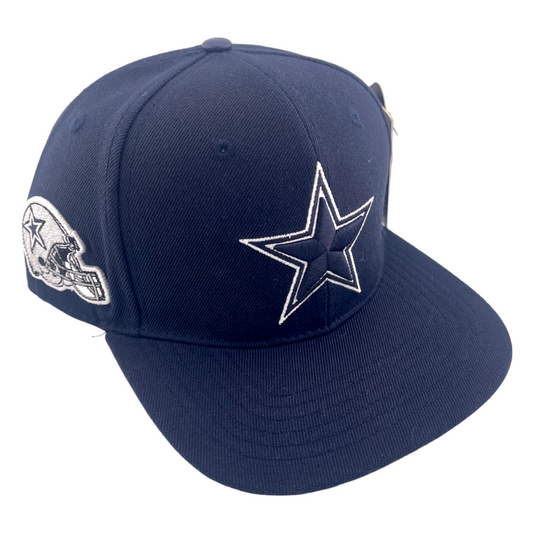 Pro Standard Dallas Cowboys Helmet Side Patch Logo II NFL Navy Blue Snapback Hat Cap