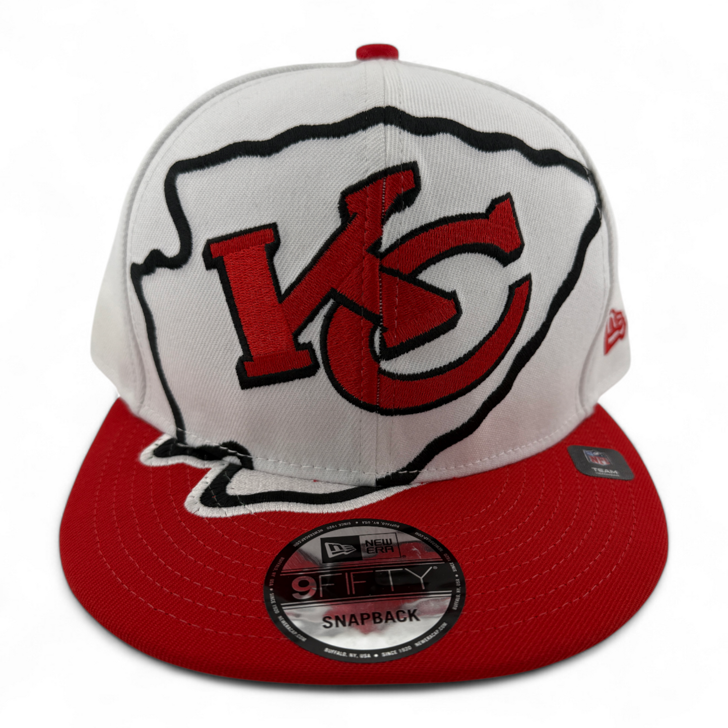 New Era Kansas City Chiefs NFL Oversized Large Giant Logo 9Fifty Snapback Hat
