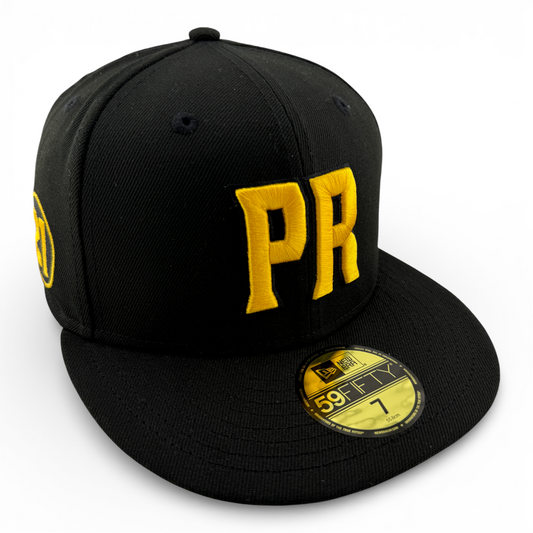 New Era Puerto Rico FBPR Alternate Black Yellow Logo 59Fifty Fitted Hat Cap