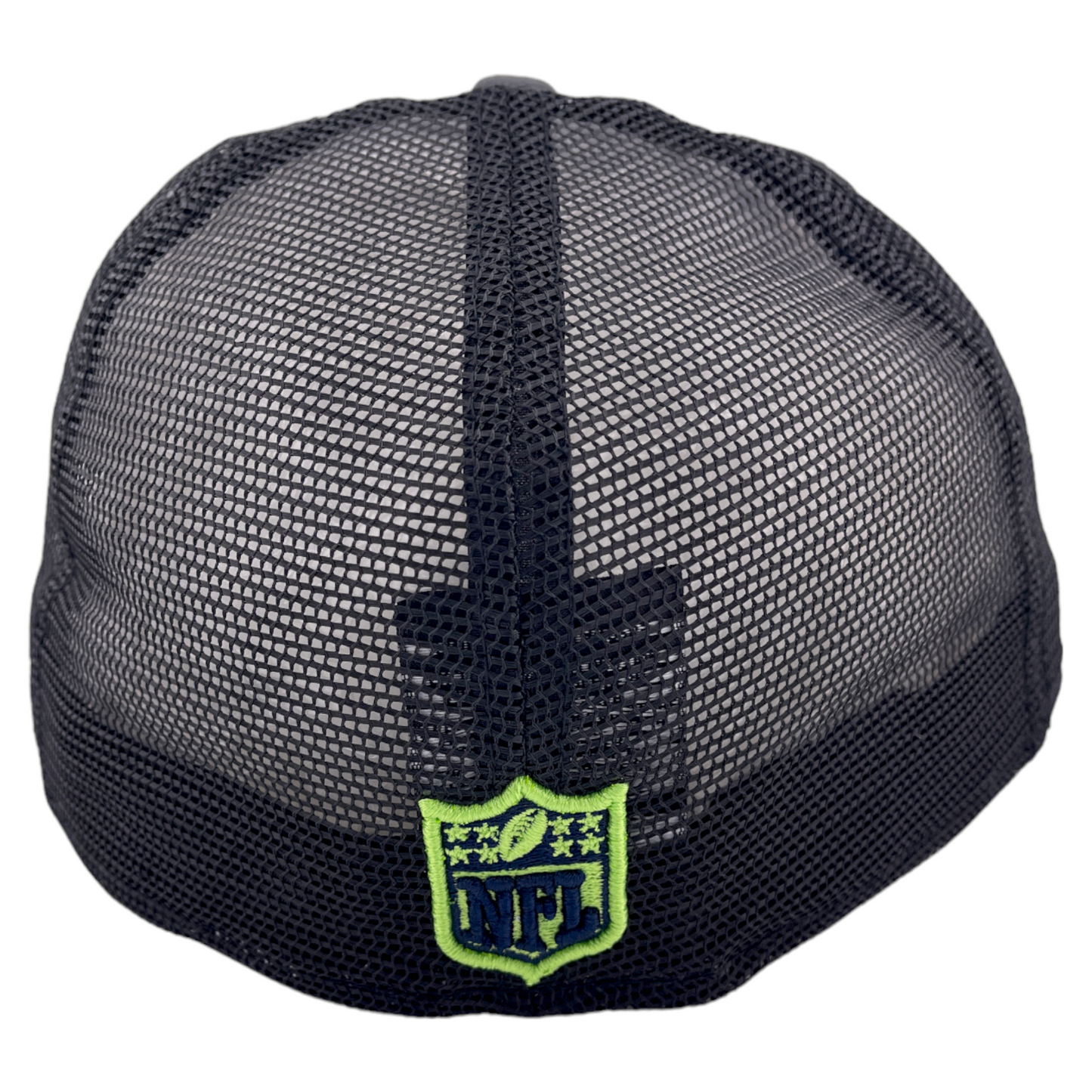 New Era Seattle Seahawks NFL 2021 Draft Mesh Back Trucker 59Fifty Fitted Hat Cap