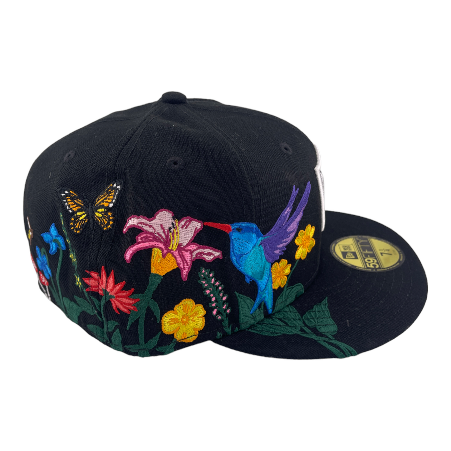 New Era Las Vegas Raiders Blooming Flower Floral Embroidery 59FIFTY Fitted Hat Cap