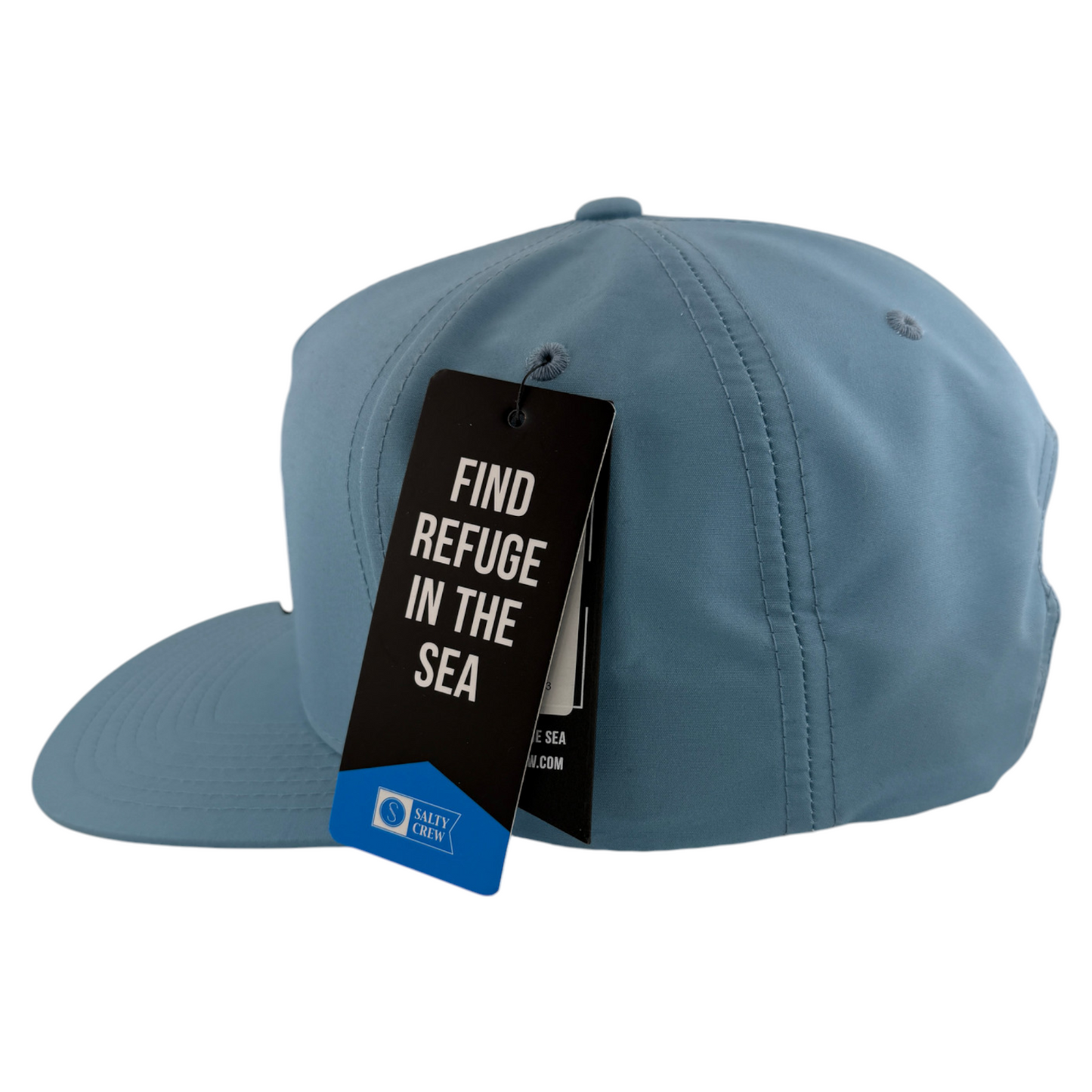 Salty Crew Alpha Tech 5-Panel A-Frame Sky Slate Blue SnapBack Adjustable Hat Cap