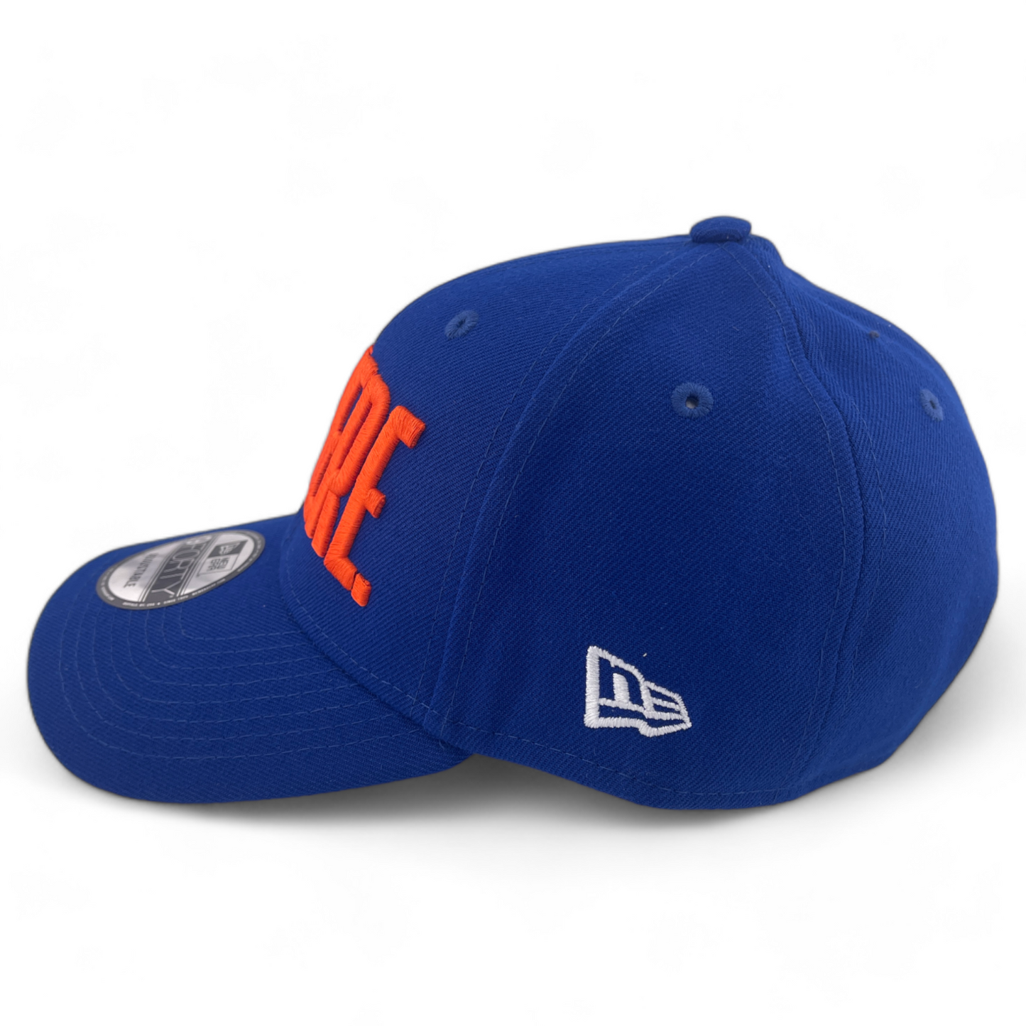 New Era New York Knicks “We Here” Blue Orange Patch 9Forty Adjustable Hat Cap