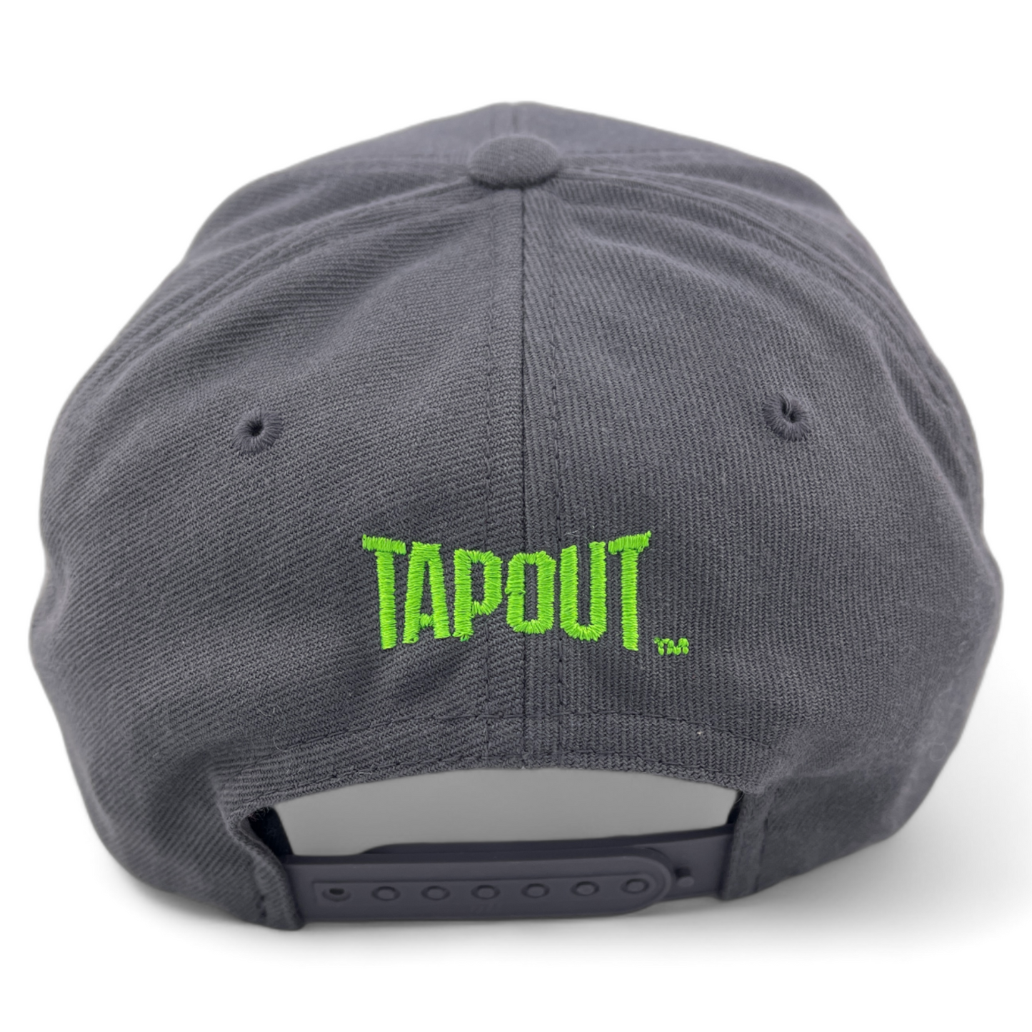 Tapout Lime Green Logo MMA UFC Grey Flat Bill Adjustable Snapback Hat Cap