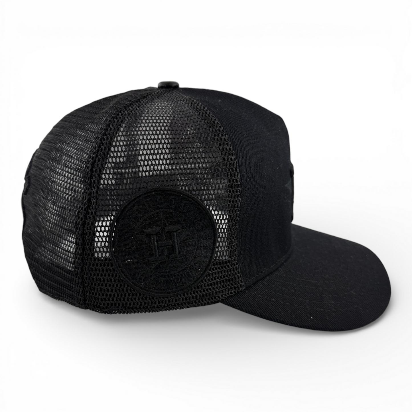 Pro Standard Houston Astros MLB Blacked Out Trucker Adjustable Snapback Hat Cap