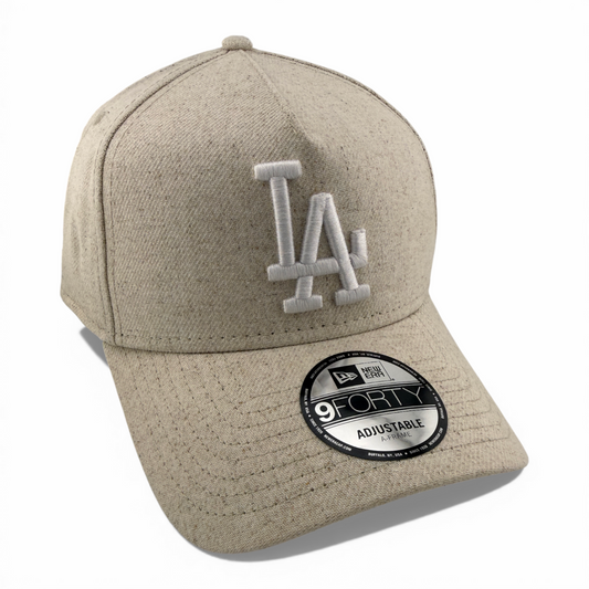 New Era Los Angeles Dodgers Oat Hemp Tan A-Frame 9Forty Snapback Adjustable Hat