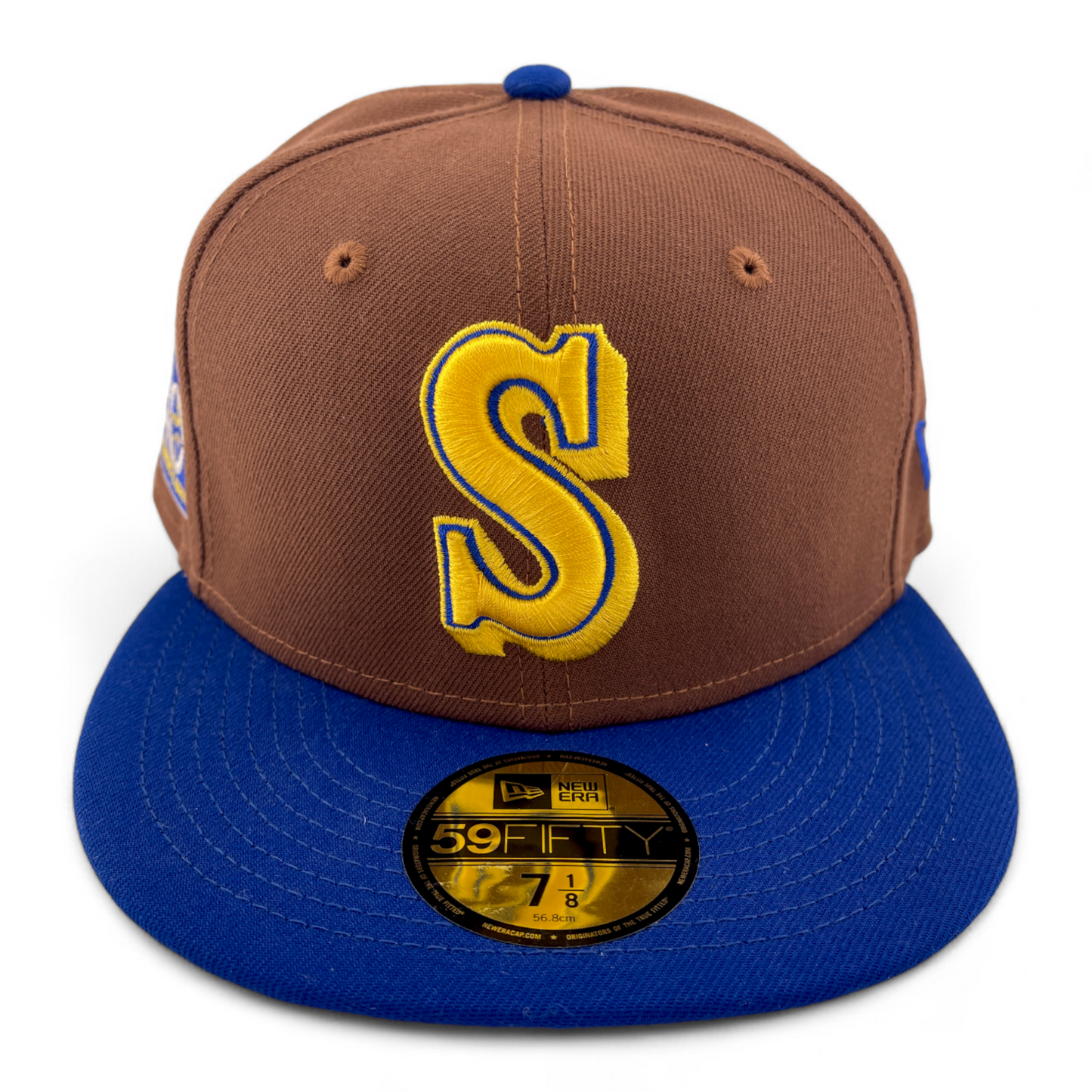 New Era Seattle Mariners MLB Harvest Pack 40th Patch Tan 59FIFTY Fitted Hat Cap