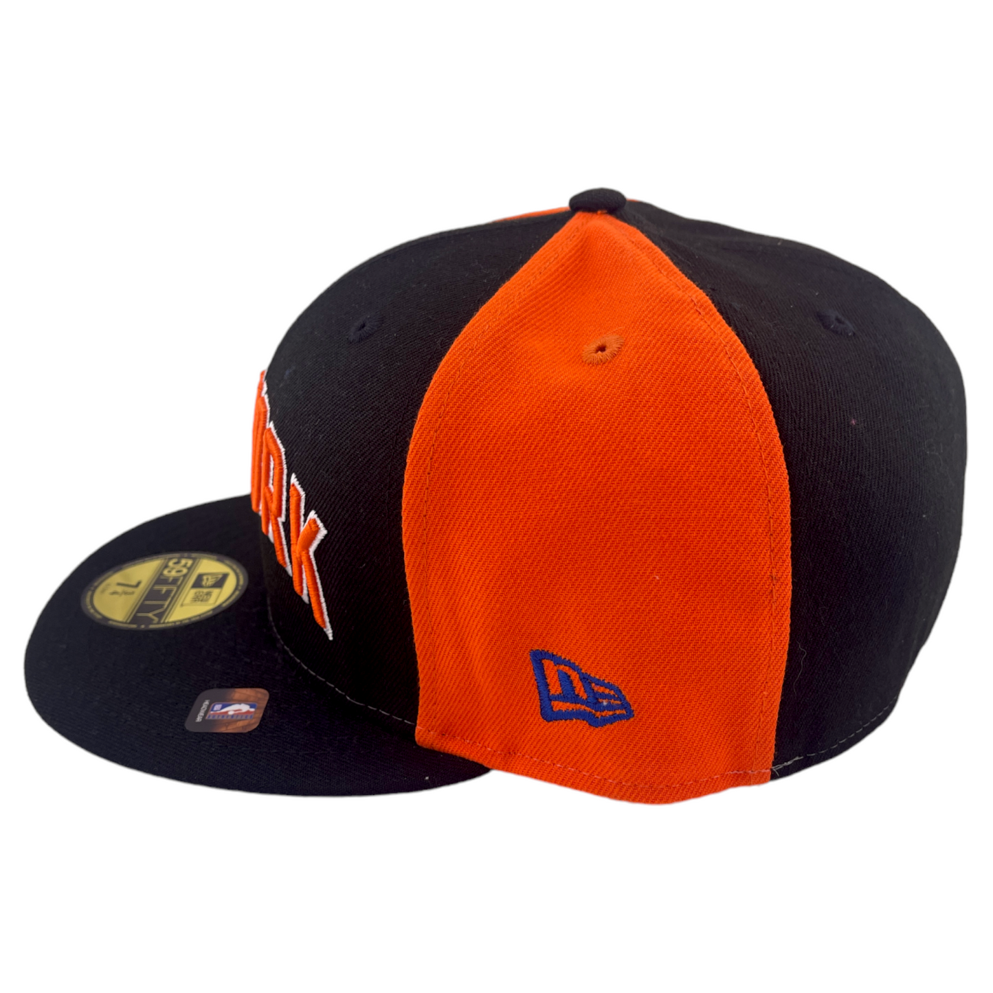 New Era New York Knicks 2023 City Edition NBA Orange/Blue UV 59Fifty Fitted Hat Cap