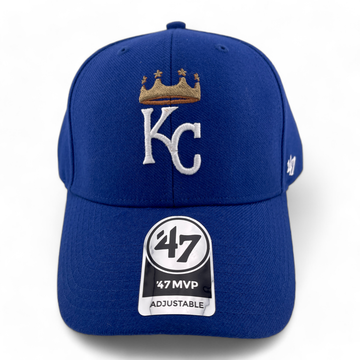 '47 Brand Kansas City Royals MLB Blue KC Crown Logo MVP Adjustable Hat Cap