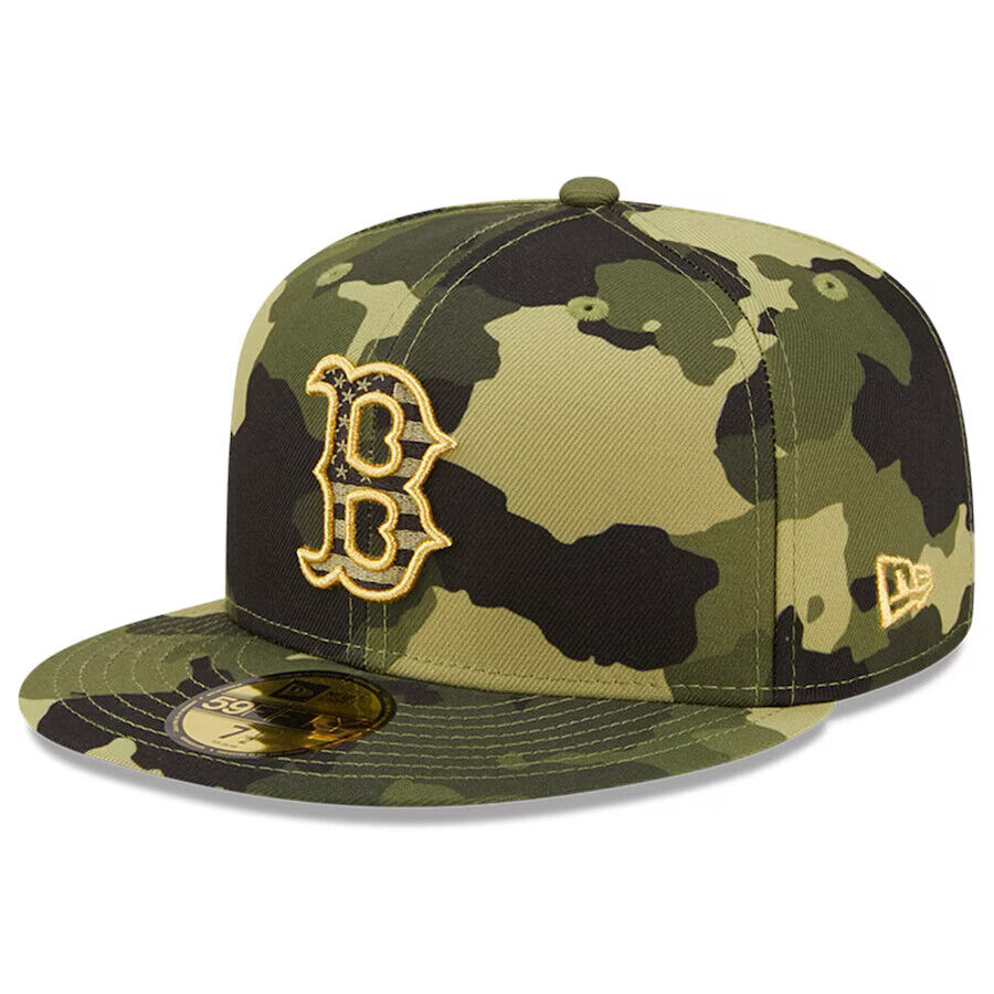 New Era Boston Red Sox 2022 Armed Forces Day Camo On-Field 59FIFTY Fitted Hat