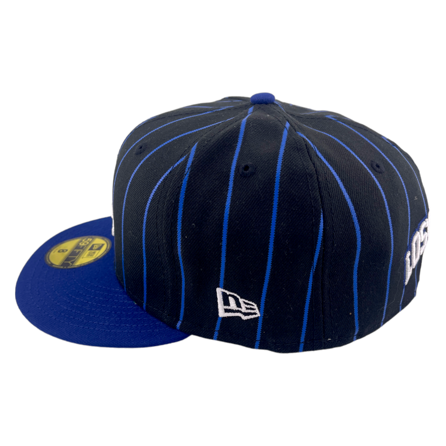 New Era Los Angeles Dodgers Birdcage Blue Pinstripe/Green UV 59FIFTY Fitted Hat Cap