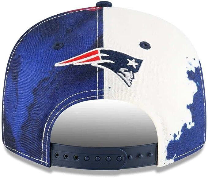 New Era New England Patriots 2022 Sideline NFL Ink Dye Blue 9FIFTY Snapback Hat Cap