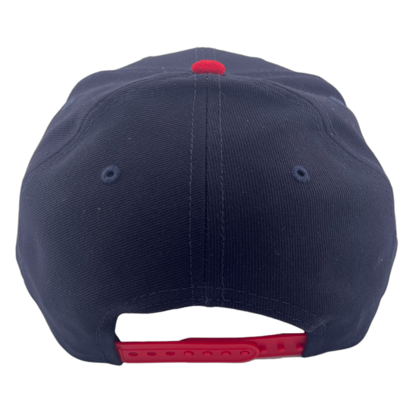 New Era Atlanta Braves Team Script Logo Navy Blue/Red/Grey 9FIFTY Snapback Hat