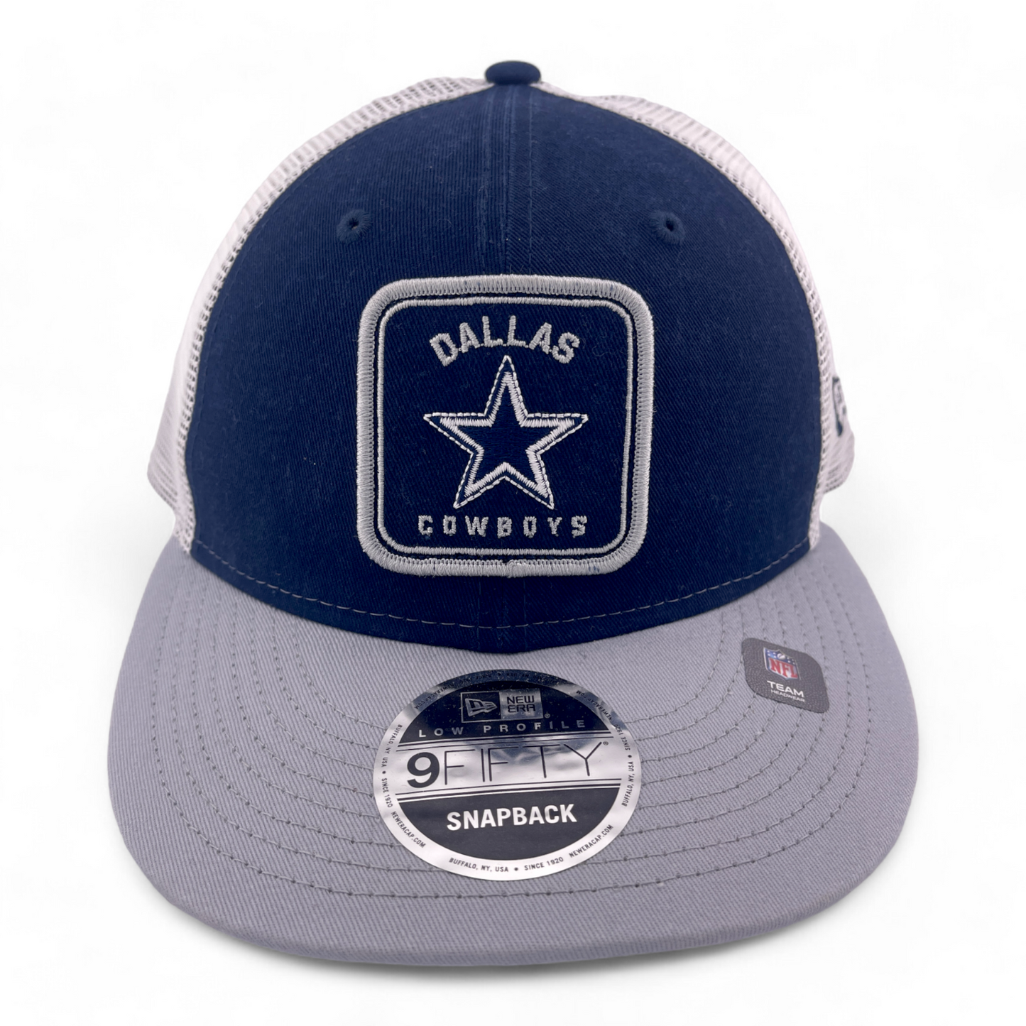 New Era Dallas Cowboys NFL Squared Logo 9FIFTY Low Profile Trucker Snapback Hat