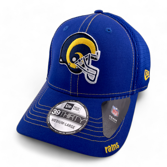 New Era Los Angeles Rams NFL Royal Blue Neo Mesh Back 39Thirty Hat Cap