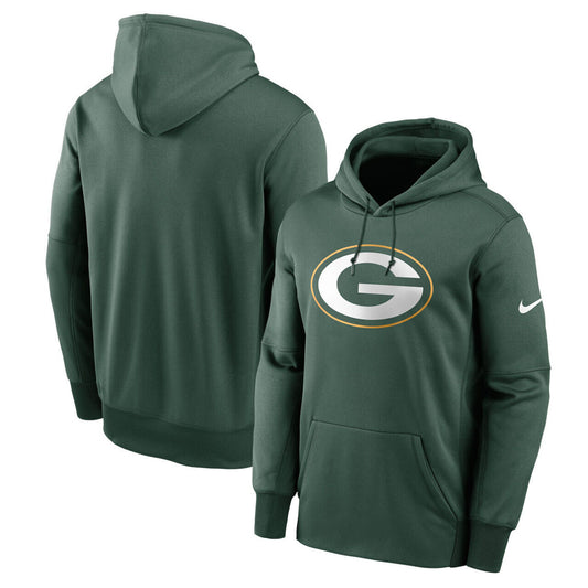 Nike Green Bay Packers Green Logo Dri-Fit Hoodie NFL NKAQ-3EE Men's