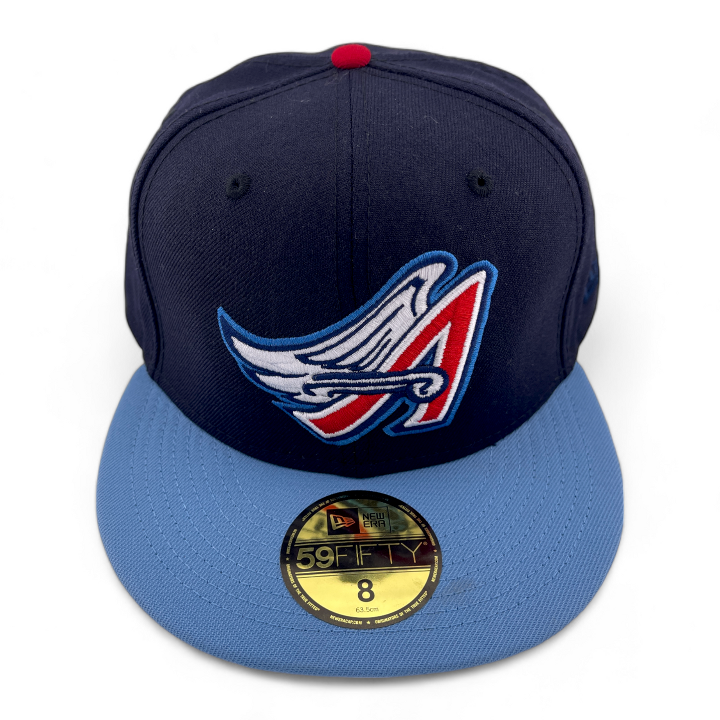 New Era Los Angeles Angels MLB Navy Blue Wool Cooperstown 59Fifty Fitted Hat Cap