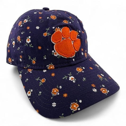 New Era Clemson Tigers NCAA Floral Orange 9Twenty Adjustable Dad Hat Women's