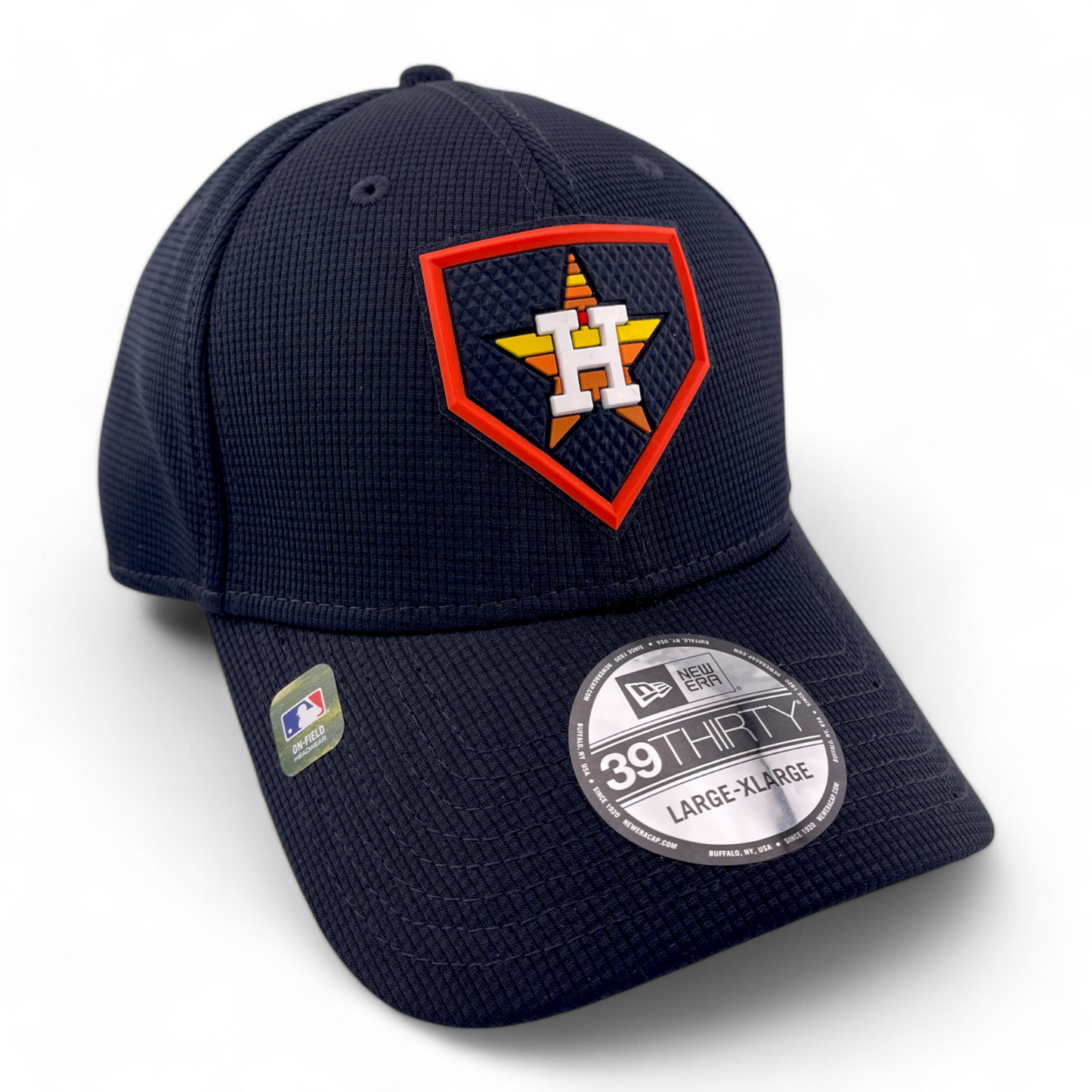 New Era Houston Astros MLB 2021 Clubhouse Logo Navy 39Thirty Flex Fit Hat Cap