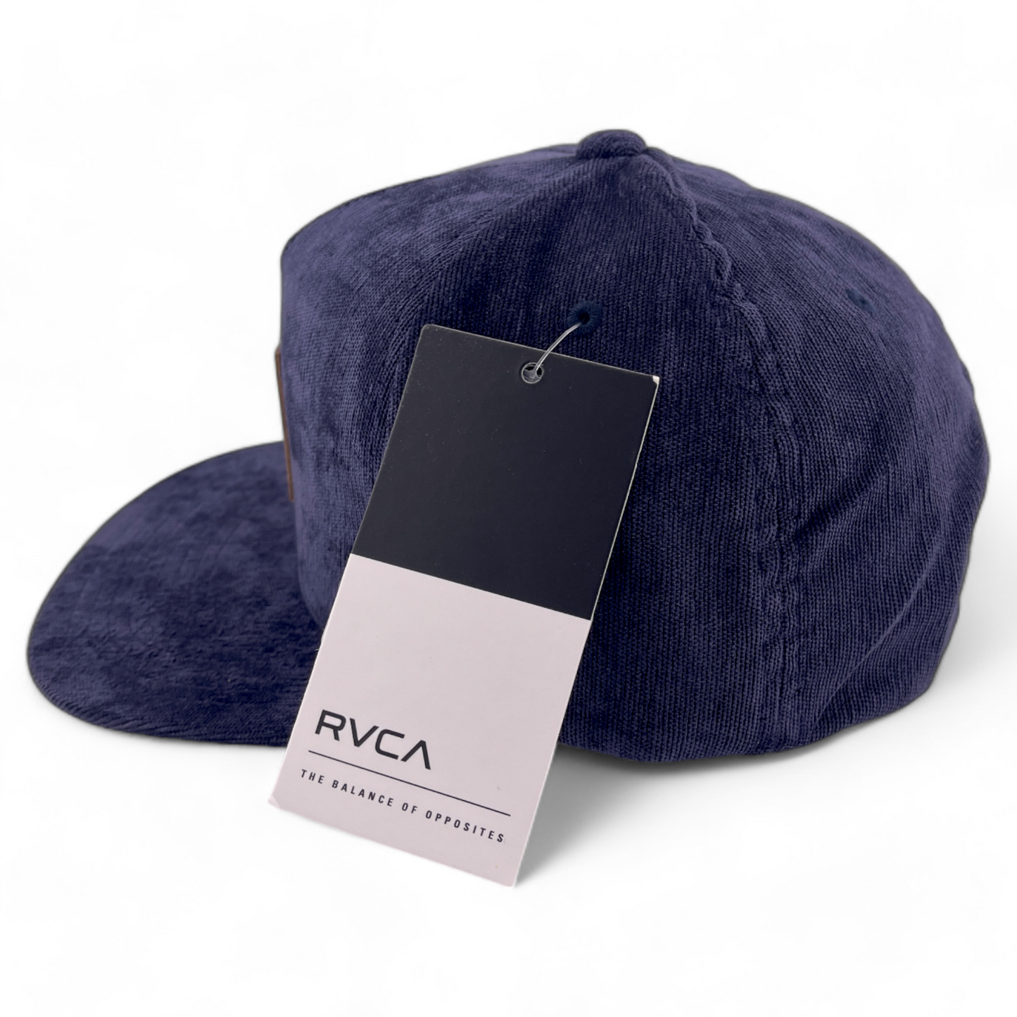 NEW RVCA VA All The Way Velvet Dark Navy Blue Snapback Adjustable Hat Cap NWT