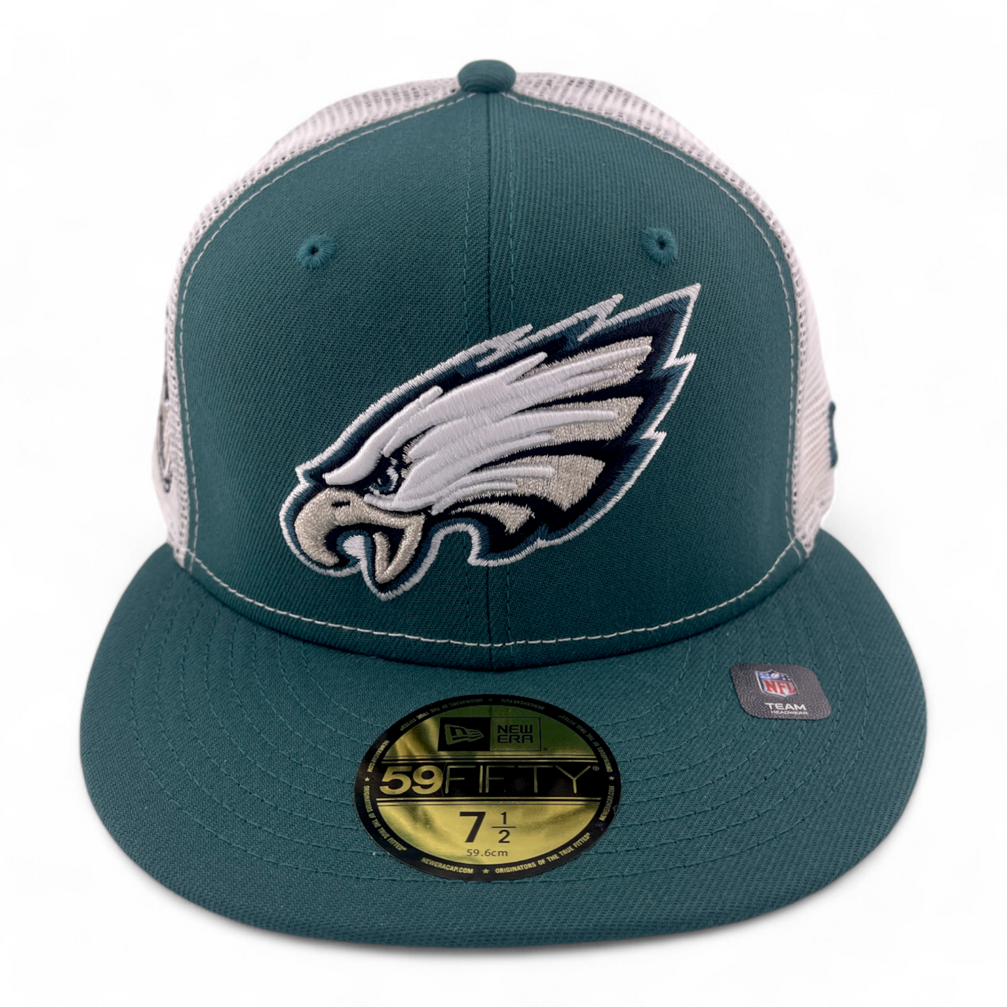 New Era Philadelphia Eagle NFL 75th Season Rearview Mesh Back 59FIFTY Fitted Hat