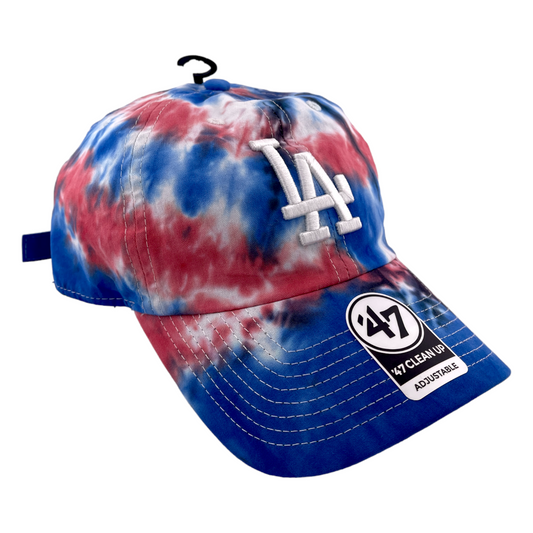 '47 Brand Los Angeles Dodgers Tie Dye MLB Clean Up Adjustable Dad Hat Cap