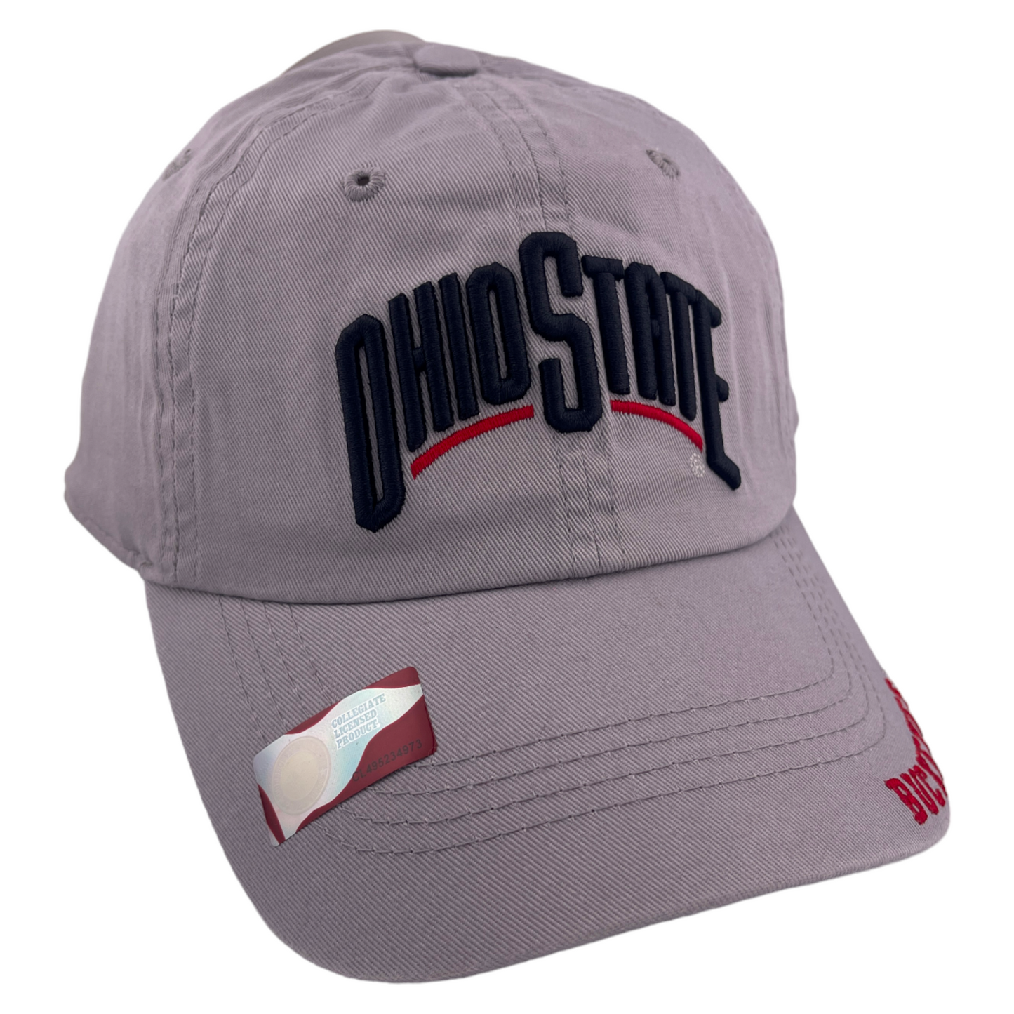 Ohio State University Buckeyes NCAA Ohio State Logo Grey Adjustable Dad Hat Cap