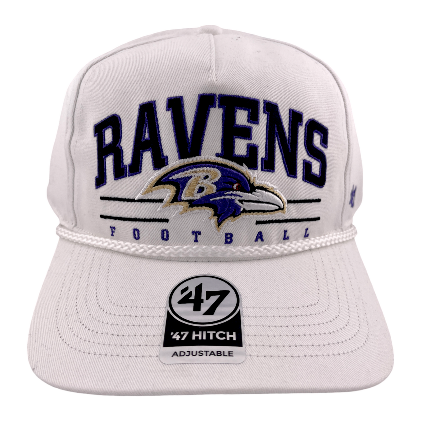 '47 Brand Baltimore Ravens NFL Roscoe Hitch A-Frame Snapback Adjustable Hat Cap