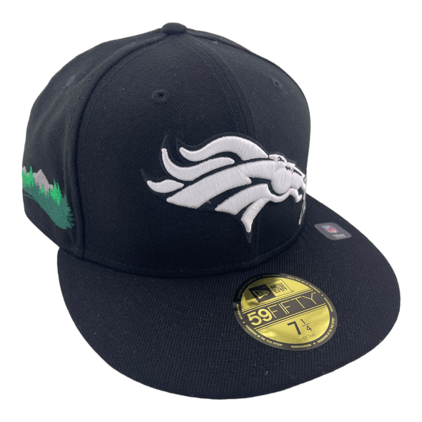 New Era Denver Broncos Country Mountains Side Patch 50th UV 59FIFTY Fitted Hat Cap