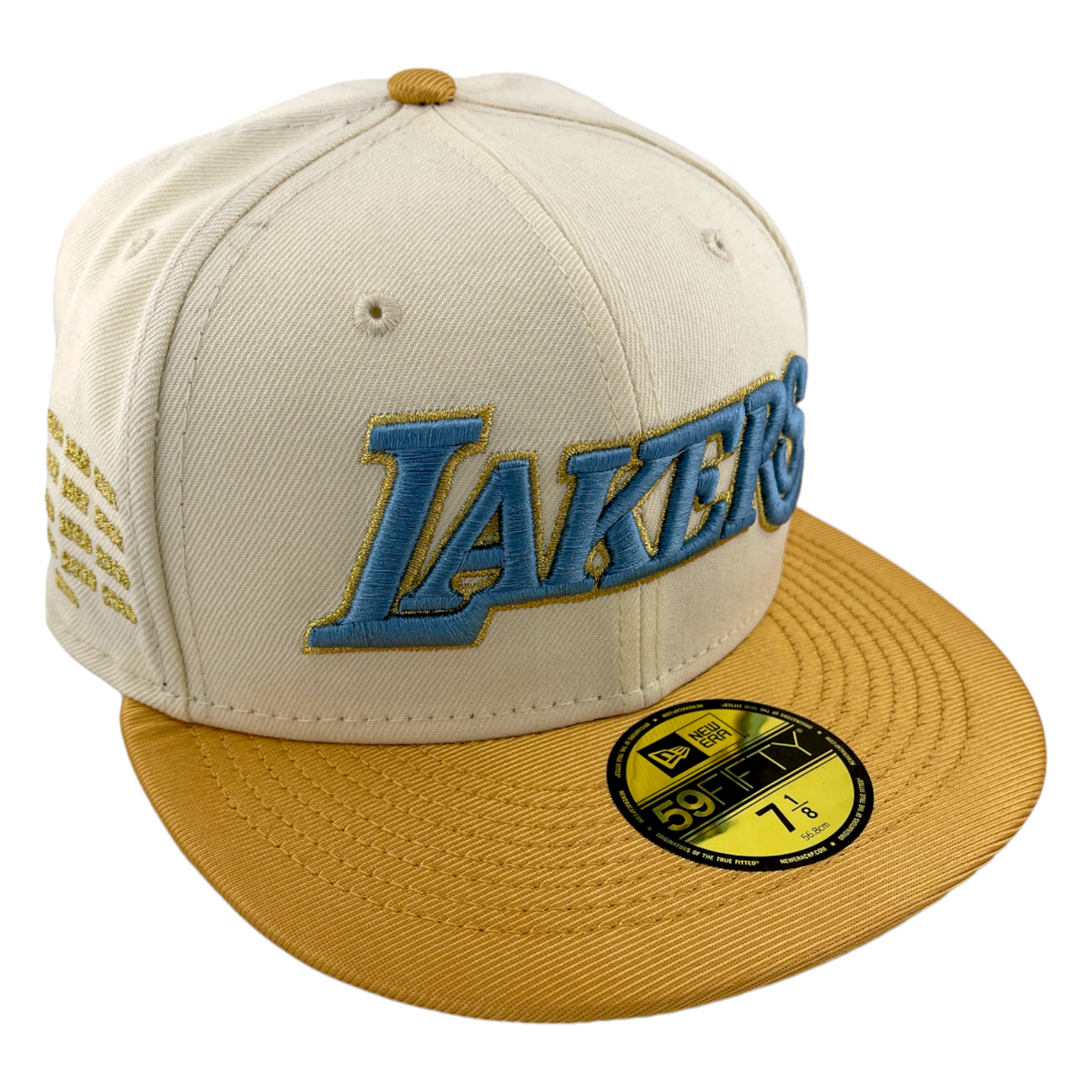 New Era Los Angeles Lakers Chrome Pack White/Gold Blue UV NBA 59Fifty Fitted Hat Cap