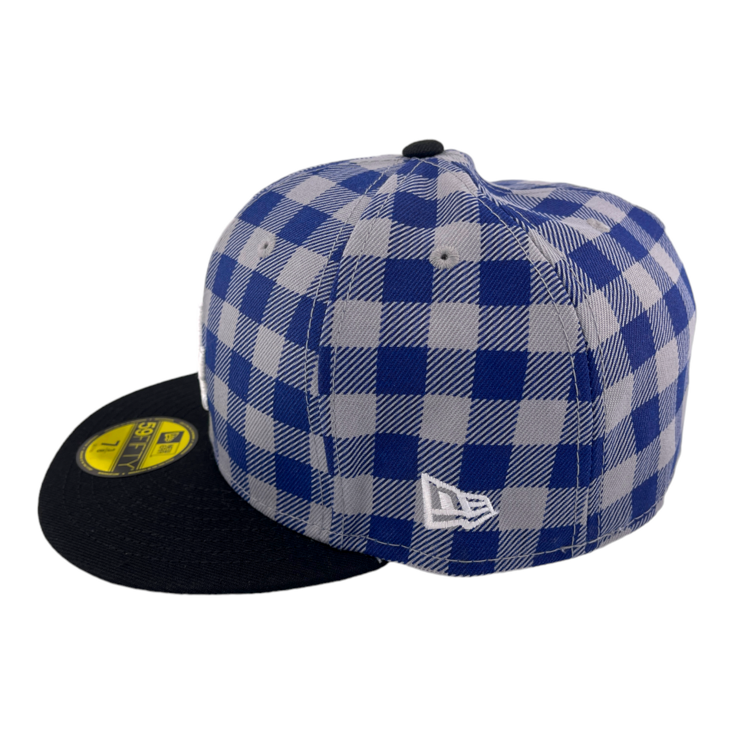 New Era Los Angeles Dodgers World Series Plaid Checkered Blue 59FIFTY Hat Cap