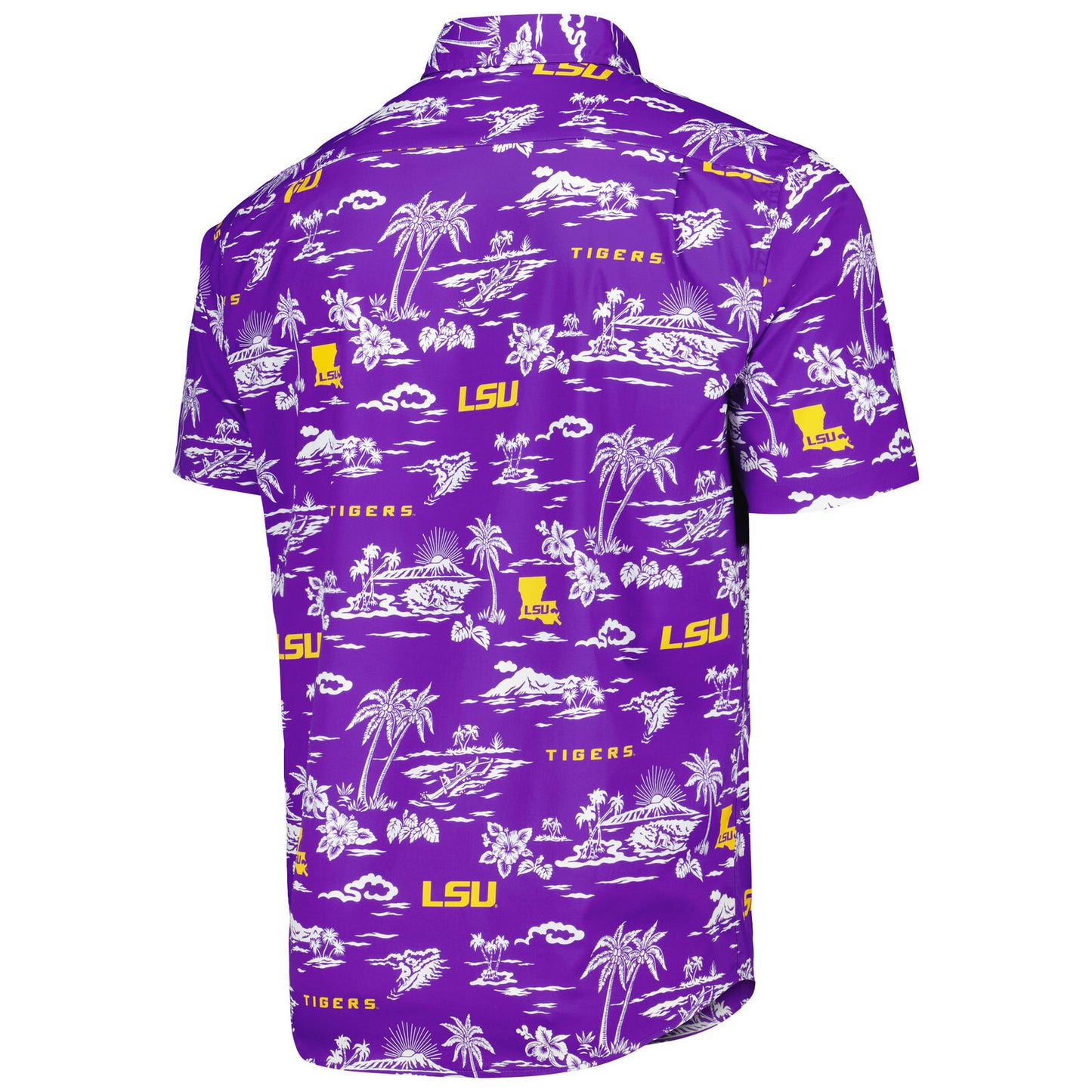 Reyn Spooner Louisiana State University Tigers LSU Button-Down Short Sleeve M