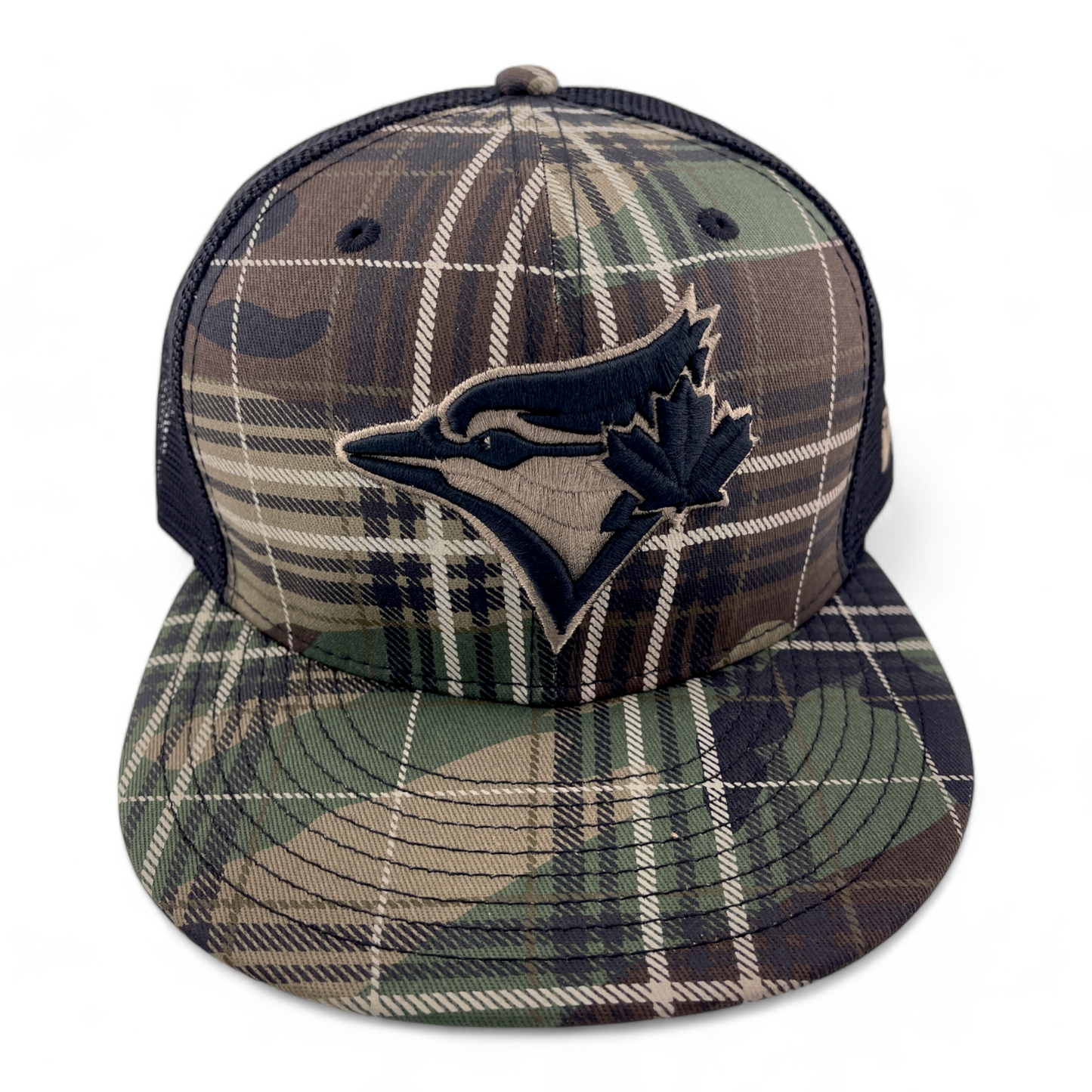 New Era Toronto Blue Jays MLB Camo Plaid 9FIFTY Mesh Snapback Adjustable Hat Cap