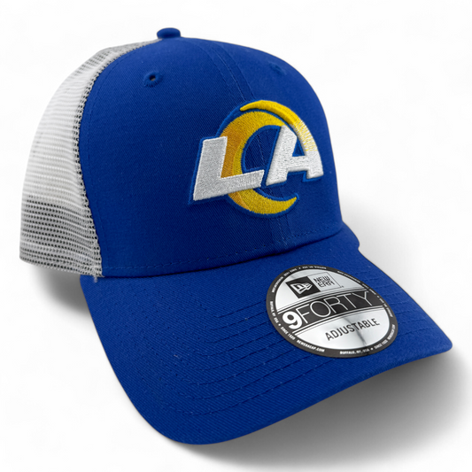 New Era Los Angeles Rams NFL Mesh Back Trucker 9Forty Snapback Adjustable Hat