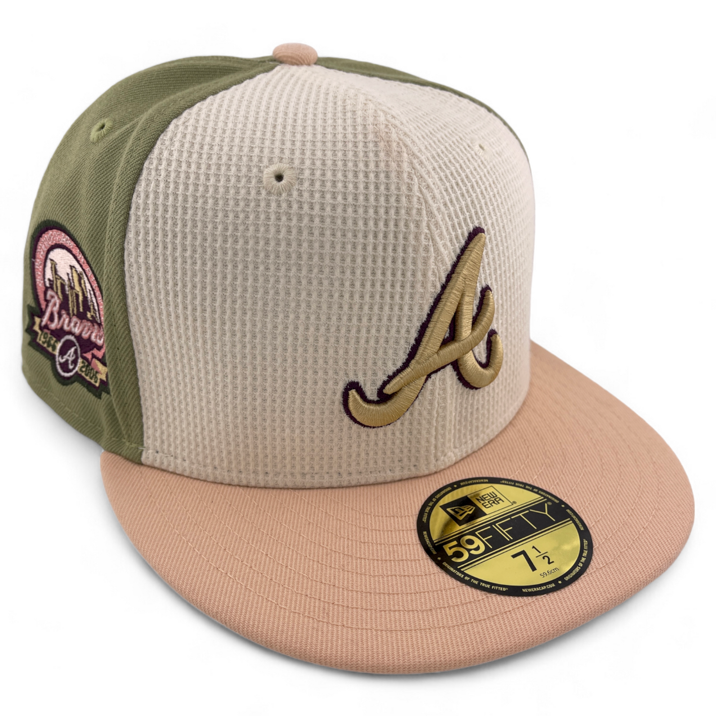 New Era Atlanta Braves MLB Thermal Front Pack Green/Cream 59FIFTY Fitted Hat Cap