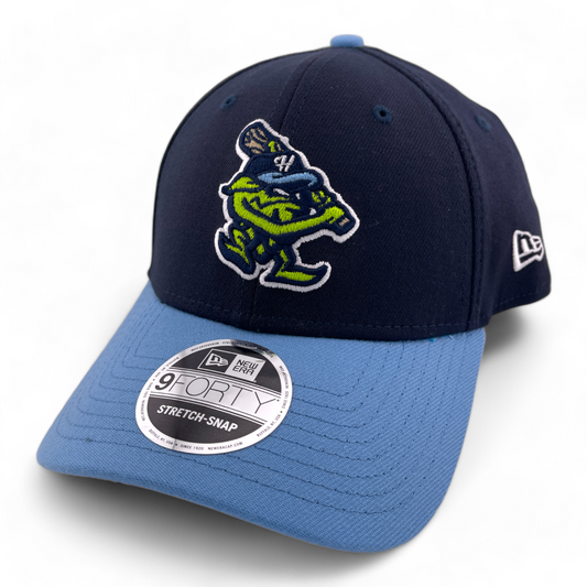 New Era Hillsboro Hops MiLB Theme Night Blue 9FORTY Stretch-Snap Back Hat Cap