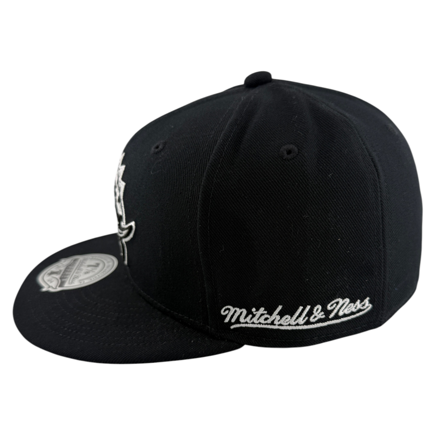 Mitchell & Ness Toronto Raptors NBA Two Tonal Black/White Liberty Fitted Hat