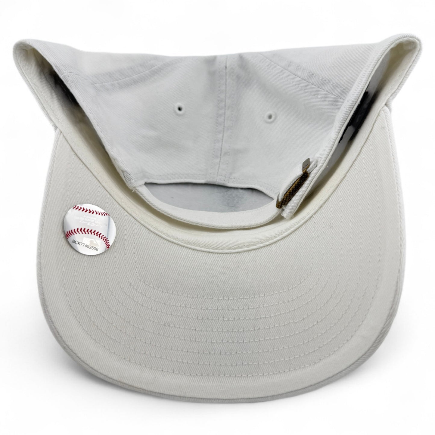 '47 Brand New York Yankees MLB All White Logo Clean Up Adjustable Dad Hat Cap
