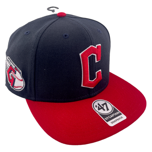 '47 Brand Cleveland Guardians Cooperstown Sureshot Navy Captain Snapback Hat