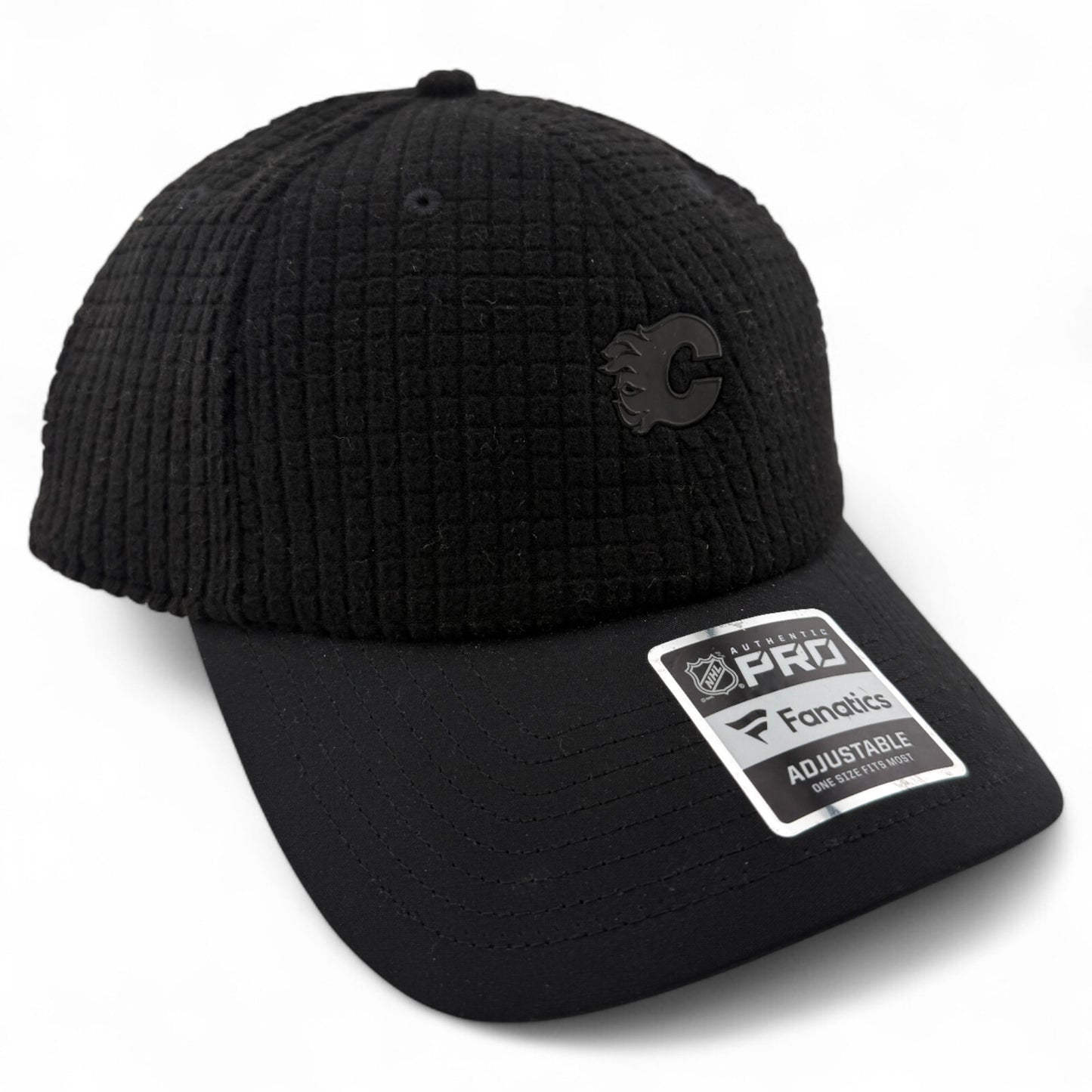 Fanatics Calgary Flames NHL Black Ice Authentic Pro Snapback Adjustable Hat Cap