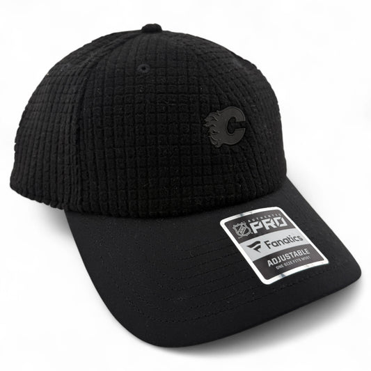 Fanatics Calgary Flames NHL Black Ice Authentic Pro Snapback Adjustable Hat Cap