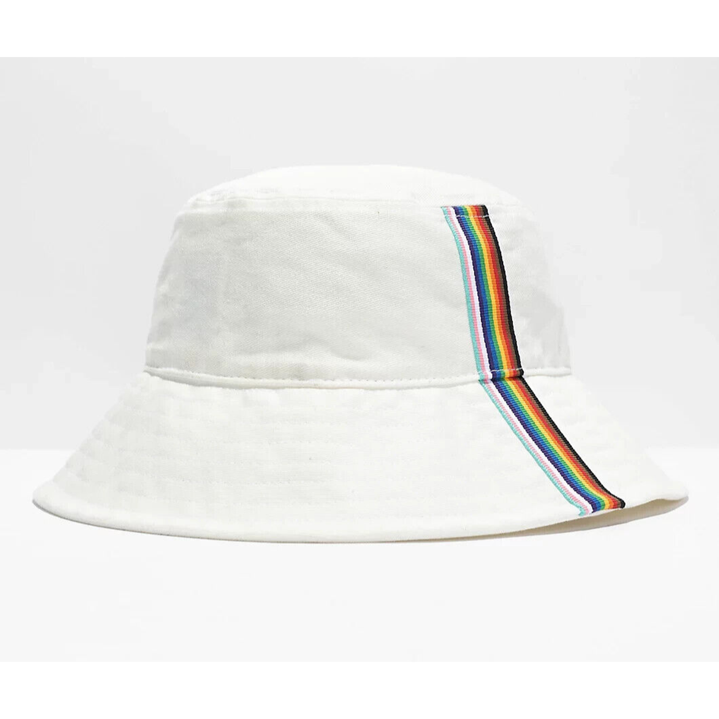 NEW Vans Pride 22 Bucket Hat White Rainbow Stripe 7641 Unisex Size Medium/Large