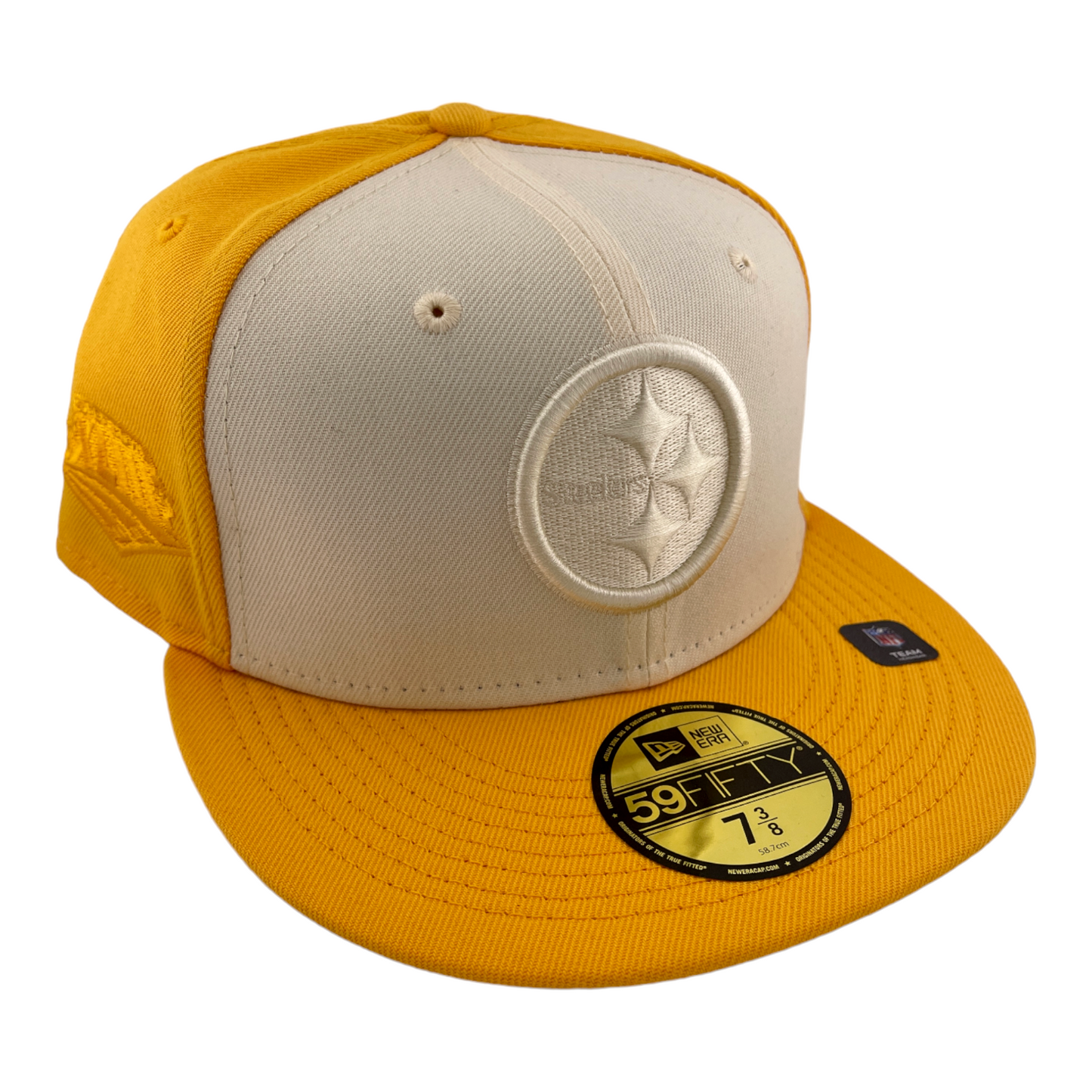 New Era Pittsburgh Steelers Super Bowl XLIII Tonal Yellow 59FIFTY Fitted Hat Cap