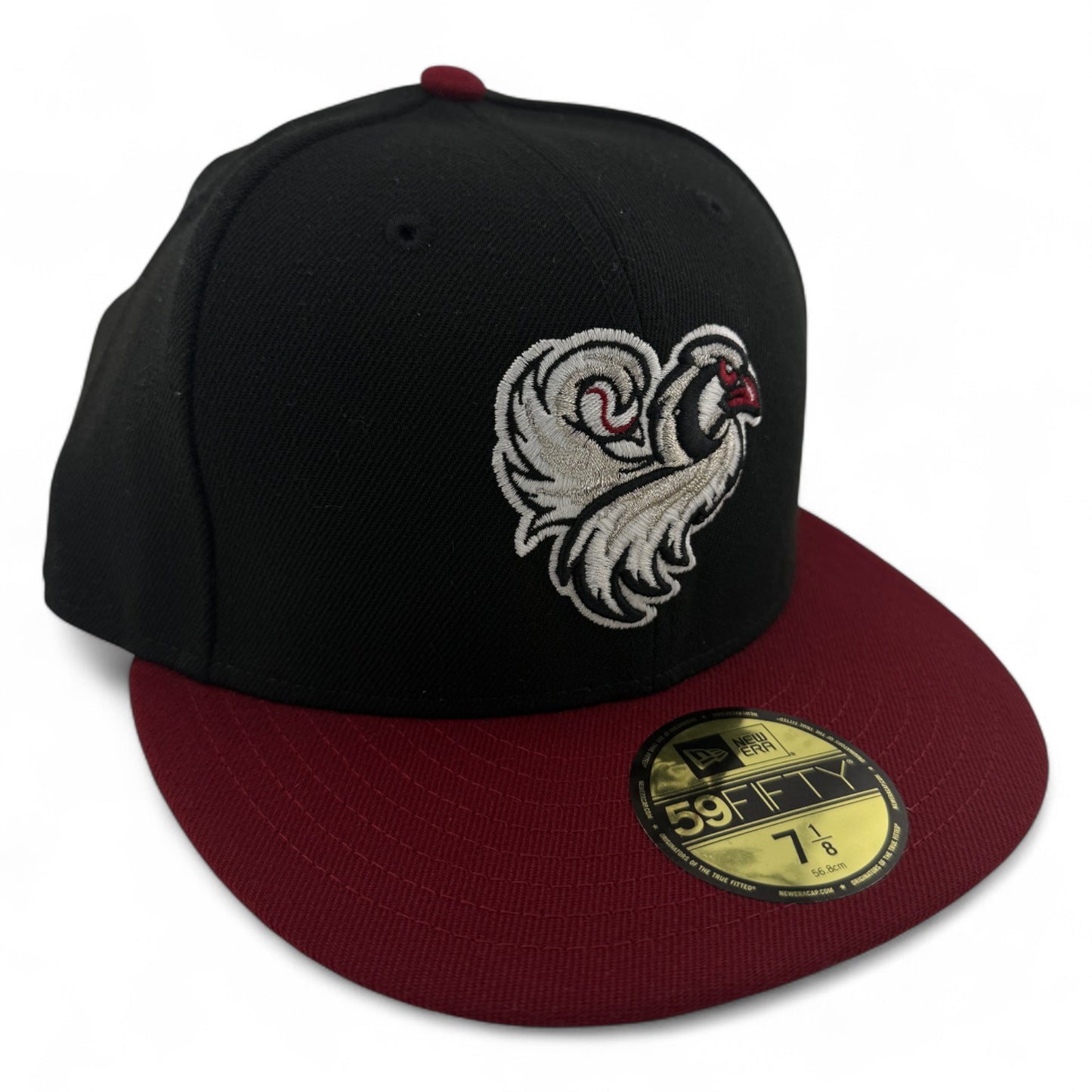 New Era Idaho Falls Chukars MiLB Home Swan Logo Maroon 59Fifty Fitted Hat Cap